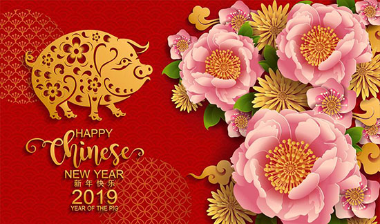 亞泰光電2019春節放假通知,祝大家2019年豬年大吉大利!